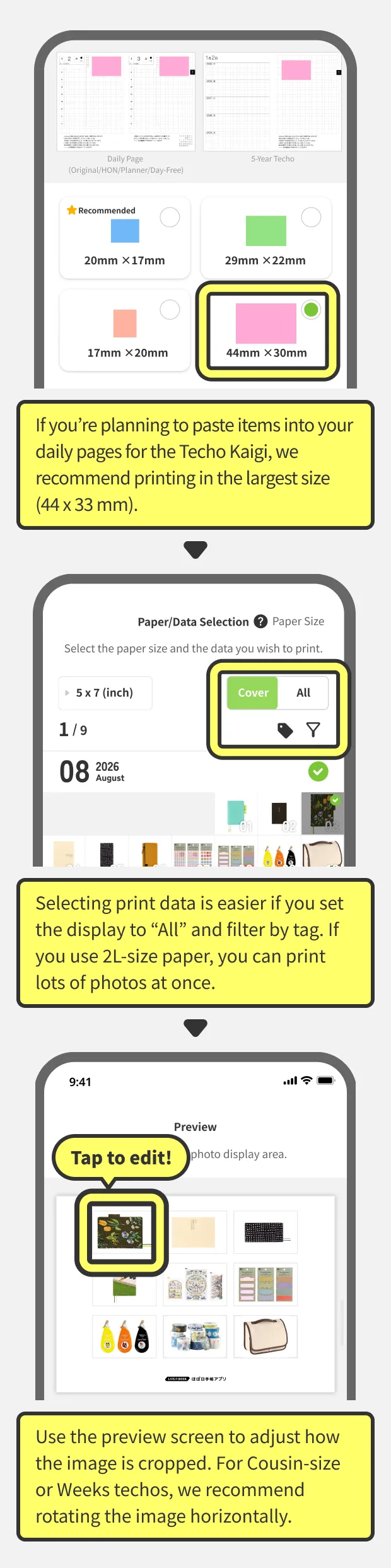 Use Memory Print to paste items into your techo for even more fun!